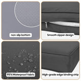 Cushion Covers for 7 Pcs Wicker Rattan Sectional Sofa, 14Pack Cushion Slipcovers Set W2911P286667