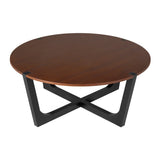 ACACIA SOLID WOOD COFFEE TABLE,BROWN & BLACK COLOR N770P269892B