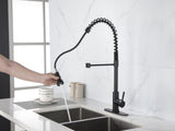 Spring kitchen with pull-out sprayer, stainless steel single handle single hole kitchen sink W2287P183742