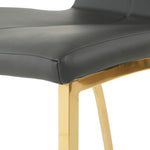 ZUN Modern PU seat dining chair Living room chair Upholstered chair, gold-plated metal legs design, W210P226025