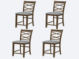 Dining Chairs Only, Wooden Counter Height Chairs Set of 4, Kitchen Chair with Padded Seat, W1998P338706