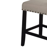 Beige Counter Height Chair with Nailhead Trim B062P209272
