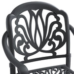 ZUN Cast Aluminum Patio Dining Chair 4PCS With Black Frame and Cushions In Random Colors W1710P166052