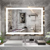 LED Bathroom Mirror 48x 36 Inch with lights, anti-Fog & Dimming Led Bathroom Vanity Mirror W134070938