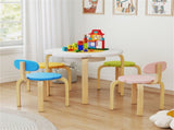 Flower-Shaped Toddler Table Chair Set, Safe Wooden Furniture for Play & Study 36575287
