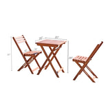 Marco Reddish Brown Balcony Wood Bistro Set B093121237