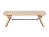 Folia Mid-Century Modern Bench in Natural Wood by B202P223518