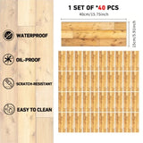 40 Pcs Grain Self-Adhesive Non-Slip Floor Stickers, Durable PVC Peel-And-Stick Waterproof And 06658286