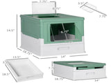 Stainless Steel Enclosed Litter Box for Cats 94651625