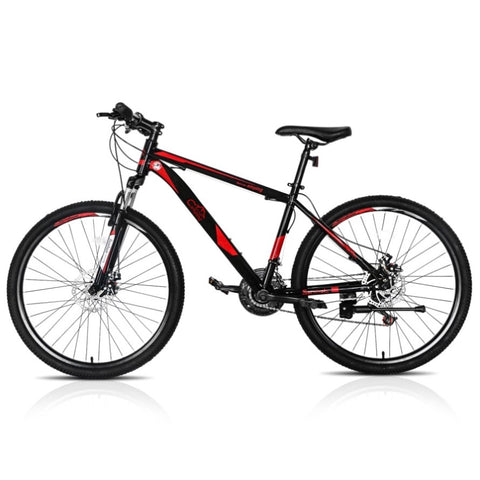 ZUN CamPingSurvivals 26 Inch 21 Speed Explorer Red Black Mountain Bike 25892107