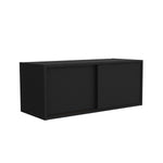 ZUN Wall Cabinet 13" H, 2 Sliding doors, 1 Shelf, Black B097P250893