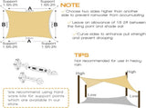 12'X16' Beige HDPE sunshade sail 14636906