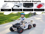 2 in 1 Kids Ride On ATV with Removable Trailer, 6V Electric Quad for Toddlers Ages 3 White 83977788