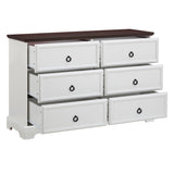 Modern Farmhouse 6-Drawer Chest of Drawers for Bedroom, Wooden Bedroom Drawer Dresser with 6 Storage 54948134