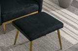 ZUN Velvet Accent Chair with Adjustable Armrests and Backrest, Button Tufted Lounge Chair, Single 25311235