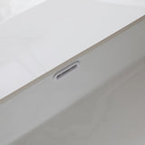 37 Inch Marble Vanity Top, White Vanity Top with Pre-drilled Faucet Holes, Bathroom Vanity Top with 95988698