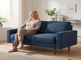 Modern 2Seat Loveseat Sofa, Polyester Fabric Couch, Without Accent Pillows, Loose Back Cushion for B2735P610774