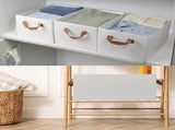 Pack of 3 Large Capacity Storage Bins Closet Organizer System, Sturdy Foldable Storage Boxes for 03075304