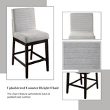 Edwyn Gray Linen & Espresso Finish Counter Height Chair B2726P313157