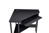 ZUN Triangle Computer Desk,Corner Desk With Smooth Keyboard Tray& Storage Shelves ,Compact Home 31054677