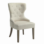 ZUN Beige and Rustic Smoke Tufted Dining Chair B062P153710