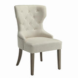 Beige and Rustic Smoke Tufted Dining Chair B062P153710