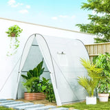 Greenhouse with 2 Doors 6' x 6' x 6.6', White 12112593
