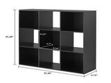 9 Cube Storage Organizer, Black 32171923