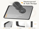 Anti-Fog Bathroom Wall Mirror 24" x 30" Shatterproof Mirror with Rectangular Metal Frame, Black 52274080
