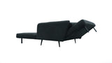 Lawson 61"W Black Fabric Convertible Loveseat Sleeper with Pillows B061P264639