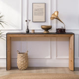 Black / Natural Wooden Console Table Narrow Entryway Table Modern Couch Table Small Entry Way W2729P198996