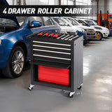 ZUN 4-Drawer Rolling Tool Chest, Cabinet with 4 Wheels Tool Chest with Drawers, Suitable for Garages, W2660P217926