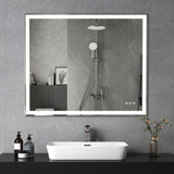 30x36 inch LED Bathroom Vanity Mirror Wall Mounted Adjustable White/Warm/Natural Lights Anti-Fog W708P176757