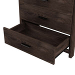 ZUN Retro American Country Style Wooden Dresser with 5 Drawer, Storage Cabinet for Bedroom, Dark Walnut WF324089AAD