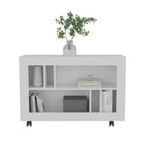 Joge 37,4" Wide Console Table Cart with Six Shelves, Casters, Entryway Table, Side Table, Living B200P286950