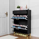 Shoe Storage Cabinet for Entryway, Free Standing Shoe Organizer with 2 Flip Drawers, Hidden Shoe W578124377