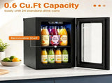 0.6 Cu.Ft Mini Beverage Refrigerator with Digital Touch Control 40&degF-61&degF Adjustable 18712718