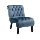 COOLMORE Modern Velvet Armless Accent Living Room Chair / Leisure Chair,Upholstered Fabric Button W39550131