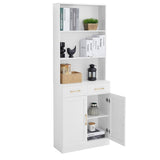 Bathroom Storage Cabinet, Cabinet with Two Doors and Drawers, Adjustable Three-layer Open N725P186645W
