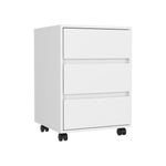 ZUN Artemisa 3 Drawer Filing Cabinet, Four Casters, Superior Top -White B20091891