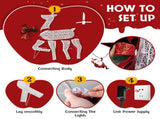 3-Piece Lighted Christmas Reindeer Family Set Outdoor Decorations, Weather Proof 2D Deer Family Set 16055892