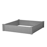 Raised Garden Bed 48x48x10'', Outdoor Wood Planter Box Over Floor, Tool-Free Assembly 57685134