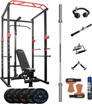 ZUN 210lb Home Gym sets Multi-functional Power Cage,Home Adjustable Pullup Squat Rack 1000Lbs Capacity 42152388