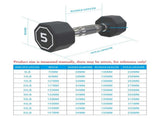 25LBS APOLLO IR3920 Premium Octagonal Dumbbell, Large Numbers, Hard Chrome Plated Handle Dumbbells 09618855