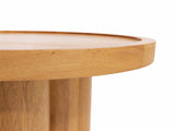 Round Solid Wood End Table,Natural N768P399823N