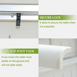 Patio Dining Expandable Table, Metal Aluminum Outdoor Table for 6-8 Person Rectangular Table for W1859P253350