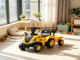 Kids No-Power Ride-On Tractor Construction Toy with Shovel & Trailer for 18-36 Months Toddlers 55050554