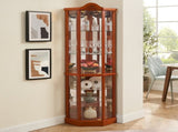 Glass Cabinet Lighted Corner Cabinet Corner Display Curio Cabinet, Glass Display With 44818203