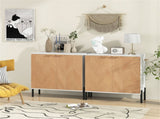 Elegant 2-Door Cupboard Cabinet, Suitable for Kitchen/Dining Room/Entryway, Easy to Organize-White 64763320