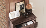 ZUN Retro American Country Style Wooden Dresser with 5 Drawer, Storage Cabinet for Bedroom, Dark Walnut WF324089AAD